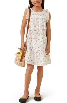 Hayden Girls | Kids' Ditsy Floral Lace Bib Dress,商家Nordstrom Rack,价格¥127