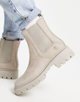 添柏岚女鞋, Timberland | Timberland Cortina Valley chelsea boots in beige商品图片 