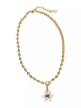 Mignonne Gavigan | Safi 14K-Gold-Plated, Freshwater Pearl & Lapis Lazuli Pendant Necklace,商家Saks Fifth Avenue,价格¥938