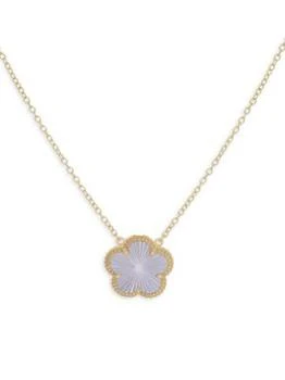 JanKuo | Flower 14K Goldplated & Silvertone Engraved Pendant Chain Necklace,商家Saks OFF 5TH,价格¥160