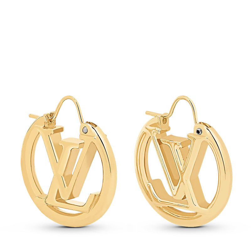 Louis Vuitton | 预售十天 Louis Vuitton/路易威登 22春夏新款LOUISE系列 金色金属镂刻徽标字母标识耳环M00396商品图片,8.4折, 包邮包税
