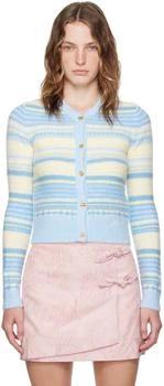 Ganni | Blue Striped Cardigan,商家SSENSE HK,价格¥950