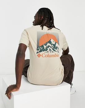 Columbia | Columbia Moonscape back graphic t-shirt in stone Exclusive at ASOS商品图片,7.9折×额外8折x额外9.5折, 独家减免邮费, 额外八折, 额外九五折