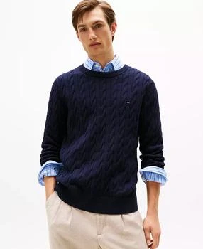 Tommy Hilfiger | 男士经典绞花圆领毛衣,商家Macy's,价格¥392