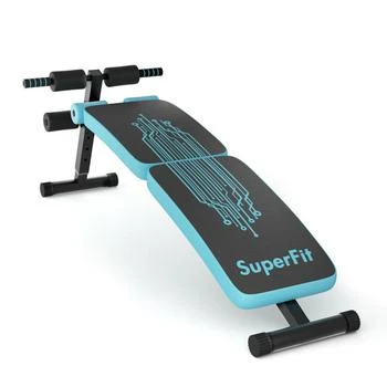 Hivvago | Abdominal Twister Trainer with Adjustable Height Exercise Bench-Blue,商家Premium Outlets,价格¥566