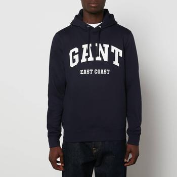 推荐GANT Men's Chest Logo Pullover Hoodie - Evening Blue商品