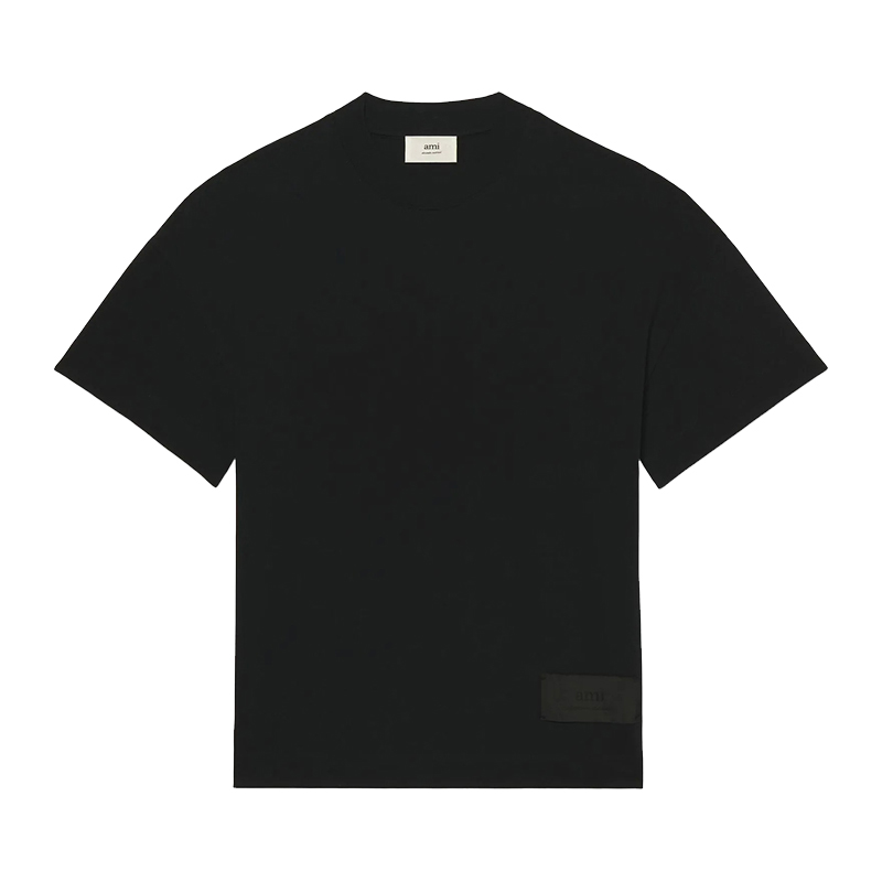 推荐Ami 22年春夏新款 男女同款黑色纯有机棉Alexandre Mattiussi短袖T恤商品