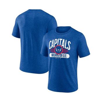 推荐Men's Branded Heathered Royal Washington Capitals Americana Stars Stripes Tri-Blend T-shirt商品