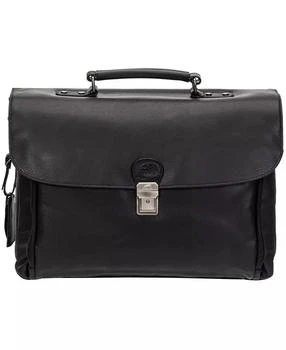 Mancini Leather Goods | Men's Buffalo Double Compartment Briefcase for 15.6" Laptop , Tablet,商家Macy's,价格¥1594