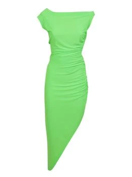 Norma Kamali | Drop Shoulder Neon Green Gown,商家Italist,价格¥1501