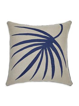 商品JOANNA BUCHANAN | Indigo Palm Frond Linen Pillow,商家Saks Fifth Avenue,价格¥1010图片