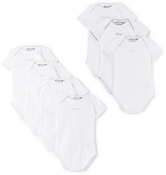 推荐Seven-Pack Baby White Cotton Logo Bodysuits商品