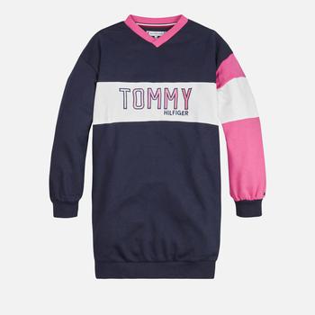推荐Tommy Hilfiger Girls’ Cotton-Blend Jersey Jumper Dress商品