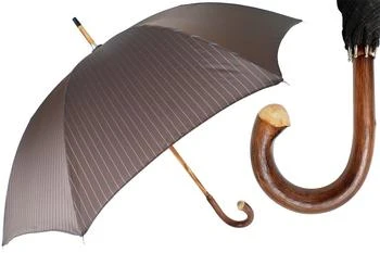 PASOTTI | Pasotti 葩莎帝 经典条纹栗色伞面 栗子手柄 晴雨伞,商家Unineed,价格¥967