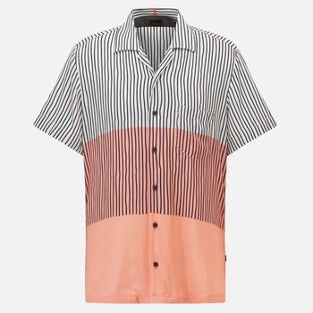 Hugo Boss | BOSS Orange Men's Rhythm 3 Short Sleeve Shirt - Light Pastel Red商品图片,6折