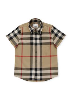 burberry短袖, Burberry | Burberry Kids Vintage Checked Short-Sleeved Shirt商品图片 8.1折