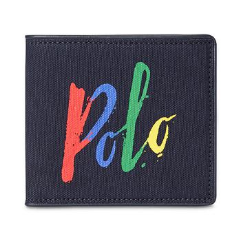Ralph Lauren | Men's Logo Leather-Trim Canvas Wallet商品图片,6折