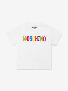 推荐Moschino White Baby Unisex Cotton Logo T-Shirt商品