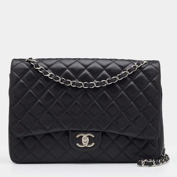 [二手商品] Chanel | Chanel Black Quilted Leather Maxi Classic Double Flap Bag商品图片,8.7折, 满1件减$100, 满减