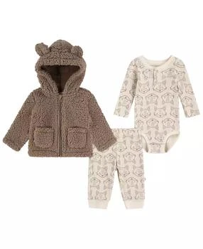 Huggies | Baby Boys Sherpa Jacket, Bodysuit and Pants 3-Piece Set,商家Macy's,价格¥162