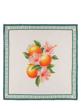 推荐Oranges En Fleur Print Silk Scarf商品