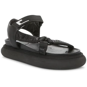 推荐Moncler Womens CATURA Leather Open Toe Flatform Sandals商品