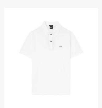 推荐HUGO BOSS 男士白色棉质短袖POLO衫 50462812-100商品