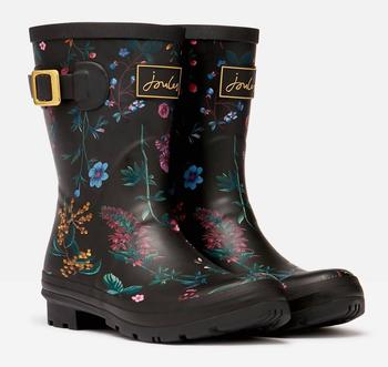 商品Joules | Molly Mid-Height Rain Boots in Black Botanic,商家Premium Outlets,价格¥473图片