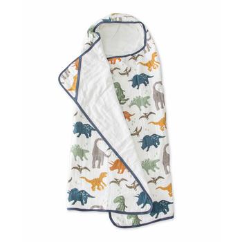 商品Little Unicorn | Dino Friends Cotton Muslin Big Kid Hooded Towel,商家Macy's,价格¥362图片