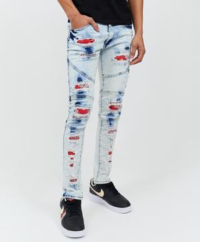Reason Clothing | Switch Patch Slim Jeans商品图片,4.2折×额外8折, 额外八折
