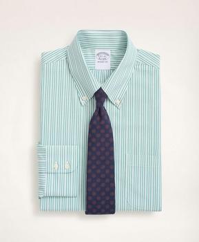 Brooks Brothers | Stretch Regent Regular-Fit Dress Shirt, Non-Iron Poplin Button Down Collar Stripe商品图片,4.2折