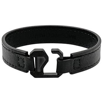 万宝龙腰带正品, MontBlanc | Extreme Black Leather Bracelet商品图片 6.3折