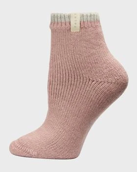 推荐Ribbed Two-Tone Ankle Socks商品