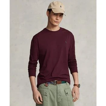 Ralph Lauren | 男款经典版型平纹针织长袖 T 恤 6.1折, 独家减免邮费