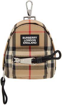 burberry双肩包, Burberry | Beige Vintage Check Backpack Keychain商品图片 