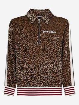 Palm Angels | Palm Angels Polo Collar Animal Track Sweatshirt商品图片,7.6折