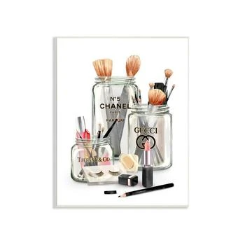 Stupell Industries | Fashion Brand Makeup in Mason Jars Glam Design Wall Plaque Art, 10" x 15",商家Macy's,价格¥372