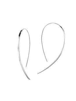 商品14K White Gold Hoop Earrings图片