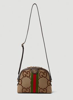 推荐Half Moon Ophidia GG Shoulder Bag in Camel商品