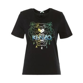 Kenzo | Kenzo 高田贤三 女士黑色短袖T恤  FA52TS8264YH-99商品图片,满$100享9.5折, 满折