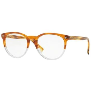 推荐Versace Men's Eyeglasses - Striped Havana Crystal Cat Eye Frame | VERSACE 3257A 5266商品
