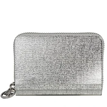 推荐Barbara Zip Around Metallic Coin Case- Silver商品