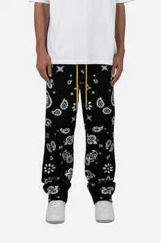 MNML | Paisley Knit Sweatpants - Black,商家mnml,价格¥285