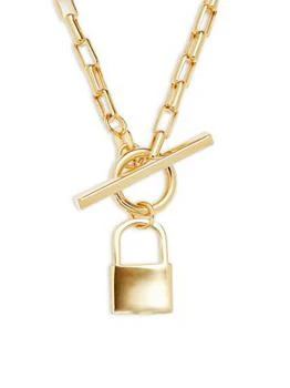Saks Fifth Avenue | 14K Yellow Gold Padlock Toggle Pendant Necklace,商家Saks OFF 5TH,价格¥7827