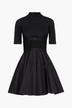 alexander wang attica, Alexander Wang | Paneled poplin, mesh and cotton mini dress商品图片 4.4折