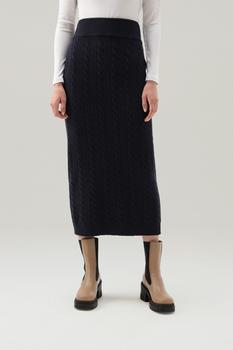 Woolrich | Garment-dyed Cable-knit Skirt商品图片,
