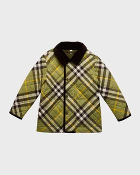 Burberry | Boy's Grayson Check Quilted Jacket, Size 3-14,商家Neiman Marcus,价格¥3885