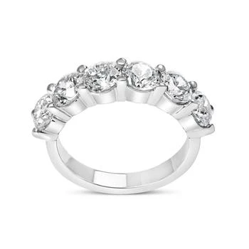 Haus of Brilliance | 14K White Gold 3.0 Cttw Lab-Grown Diamond Shared Prong Set 6 Stone Band Ring,商家Premium Outlets,价格¥22405