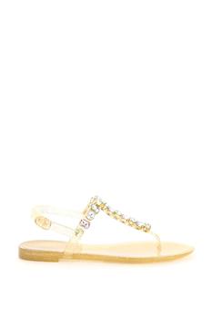 stuart weitzman凉鞋推荐, Stuart Weitzman | JAIDE JEM JELLY FLAT SANDALS商品图片 6折×额外7.5折, 额外七五折
