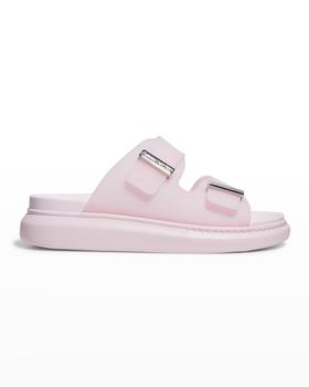 Alexander McQueen | Double Buckle Rubber Slide Sandals商品图片,